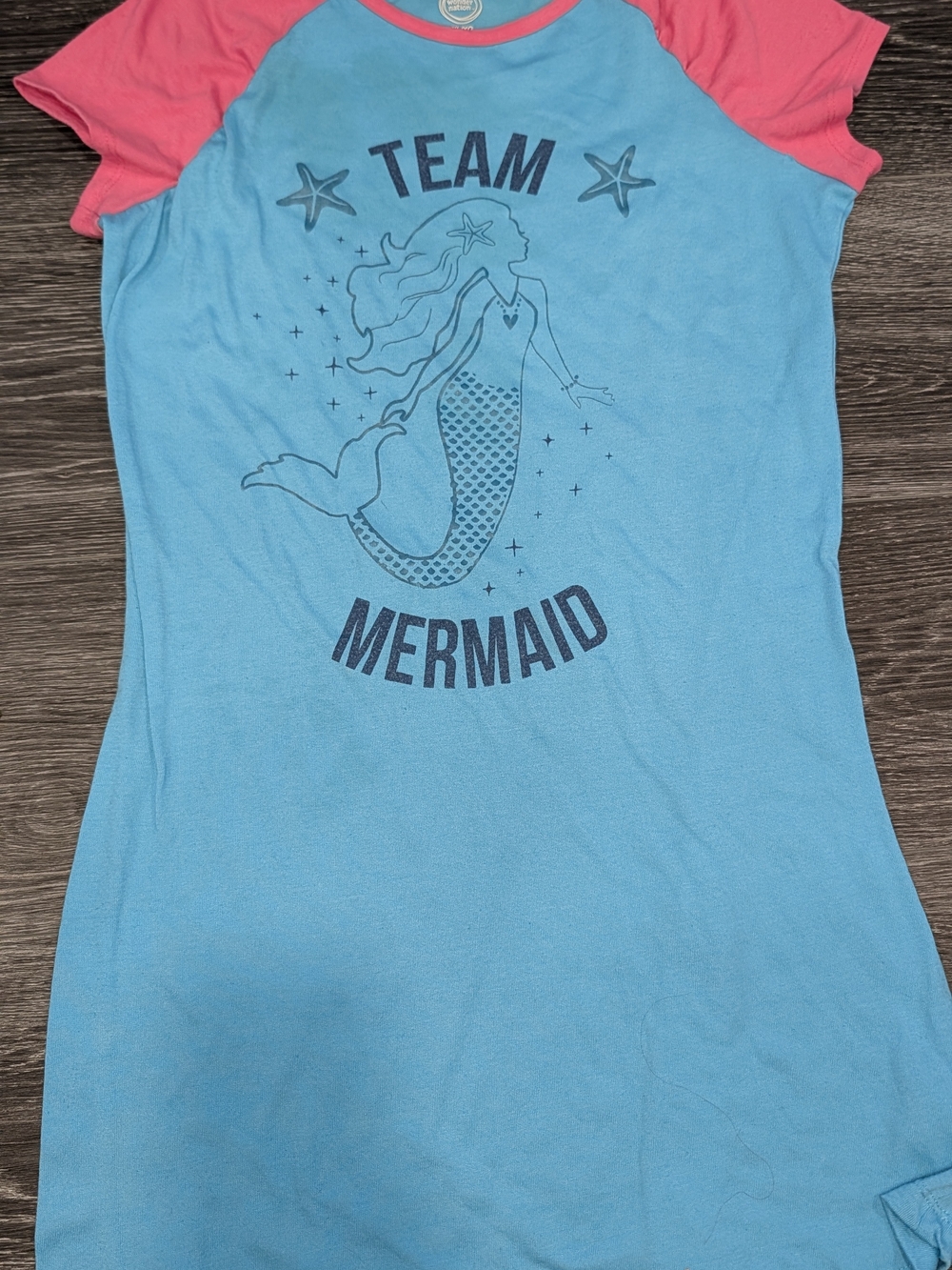 Girls' Team Mermaid Raglan Nightgown - Blue & Pink